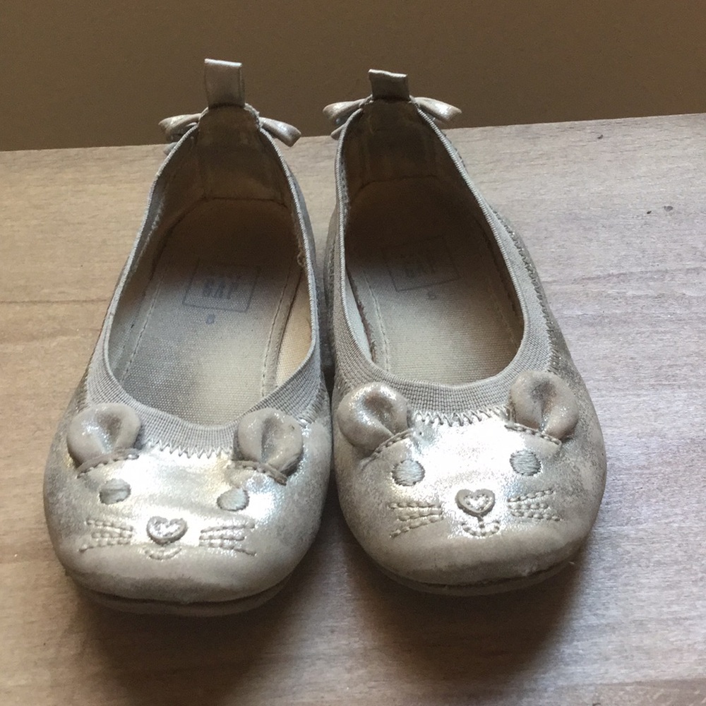 Gold mouse toddler girl shoes